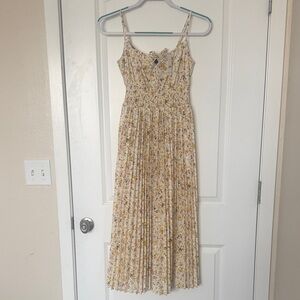 J. Crew Factory Floral Maxi Dress in Cream and Yellow